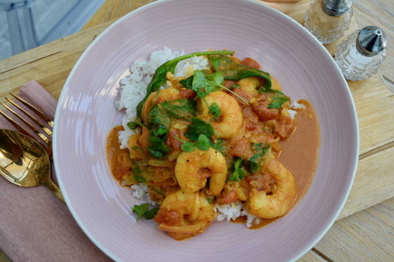 Quick Coconut Prawn Curry recipe from Lucy Loves Food Blog