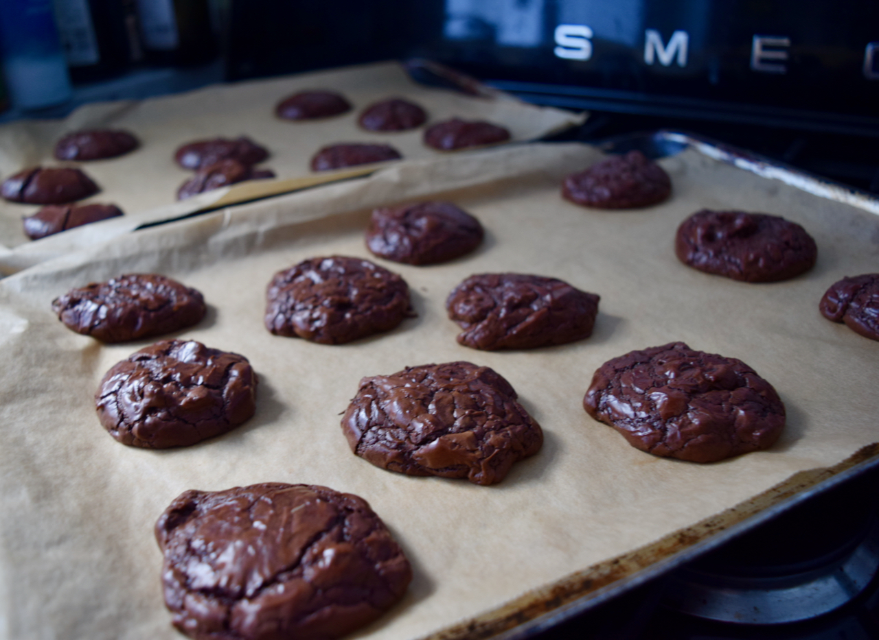 Flourless Chocolate Brownie Cookies recipe from Lucy Loves Food Blog
