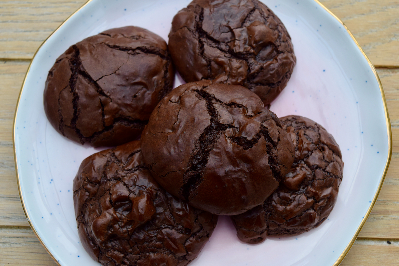 Flourless Chocolate Brownie Cookies recipe from Lucy Loves Food Blog