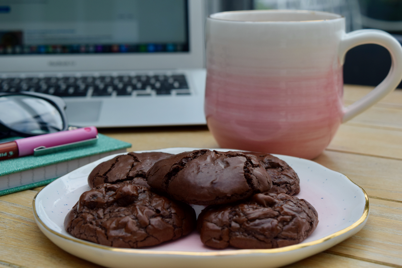Flourless Chocolate Brownie Cookies recipe from Lucy Loves Food Blog