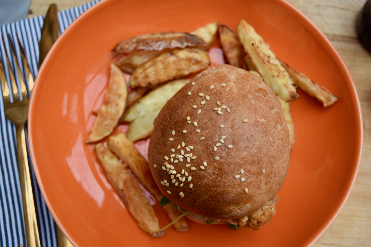 Crispy Fried Chicken Burger recipe from Lucy Loves Food Blog