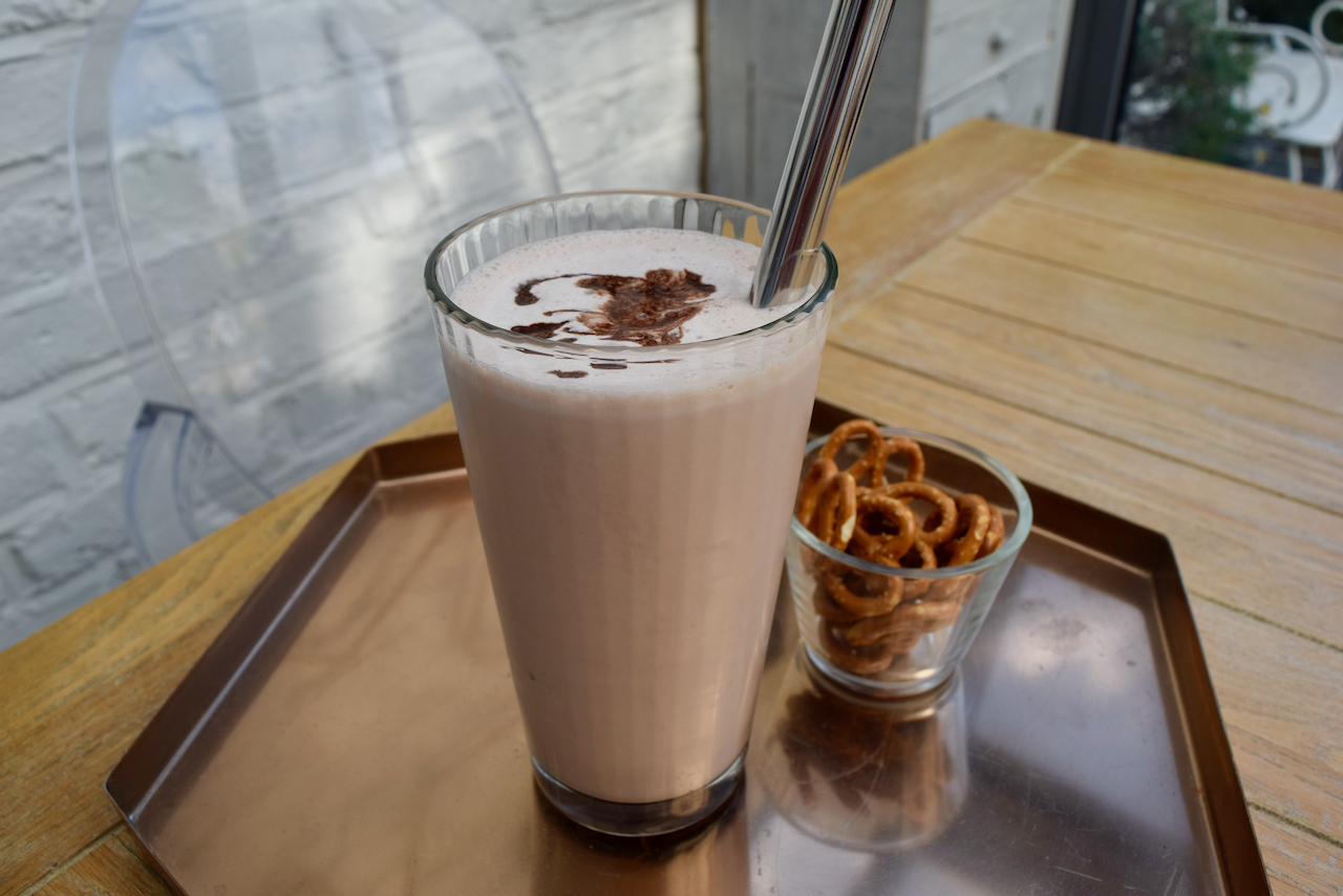 Bourbon Chocolate Milkshake from Lucy Loves Food Blog