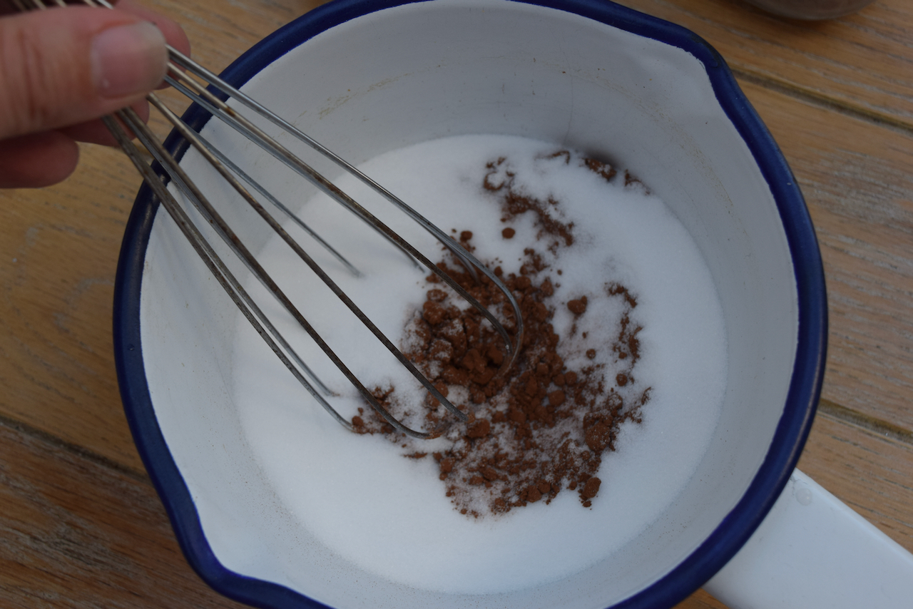 Evaporated Milk Ice Cream with Quick Chocolate Sauce recipe from Lucy Loves Food Blog