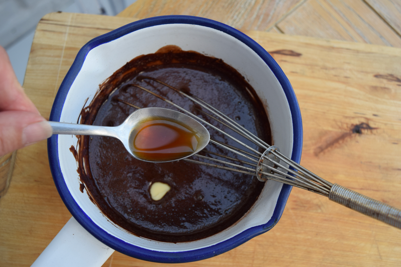 Evaporated Milk Ice Cream with Quick Chocolate Sauce recipe from Lucy Loves Food Blog