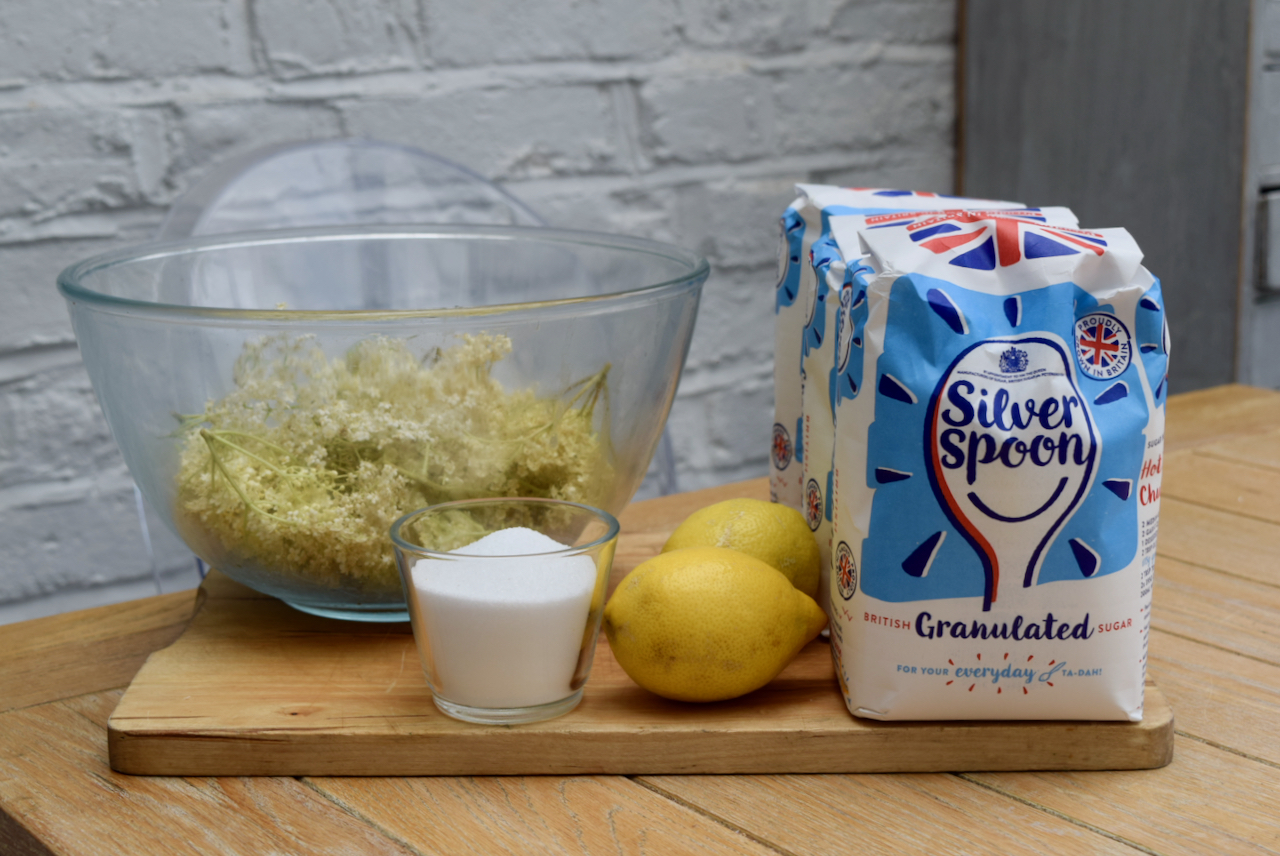 Homemade Elderflower Cordial recipe from Lucy Loves Food Blog