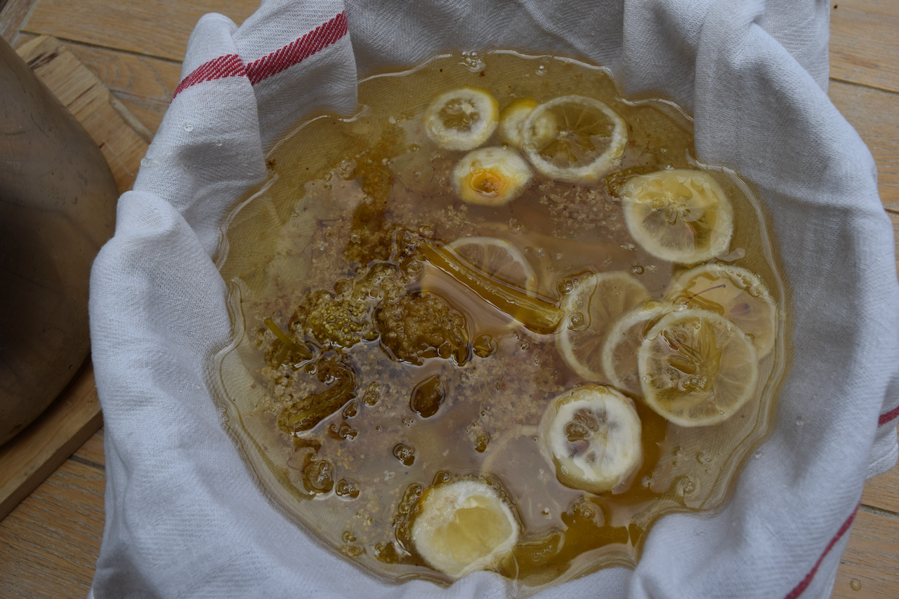 Homemade Elderflower Cordial recipe from Lucy Loves Food Blog