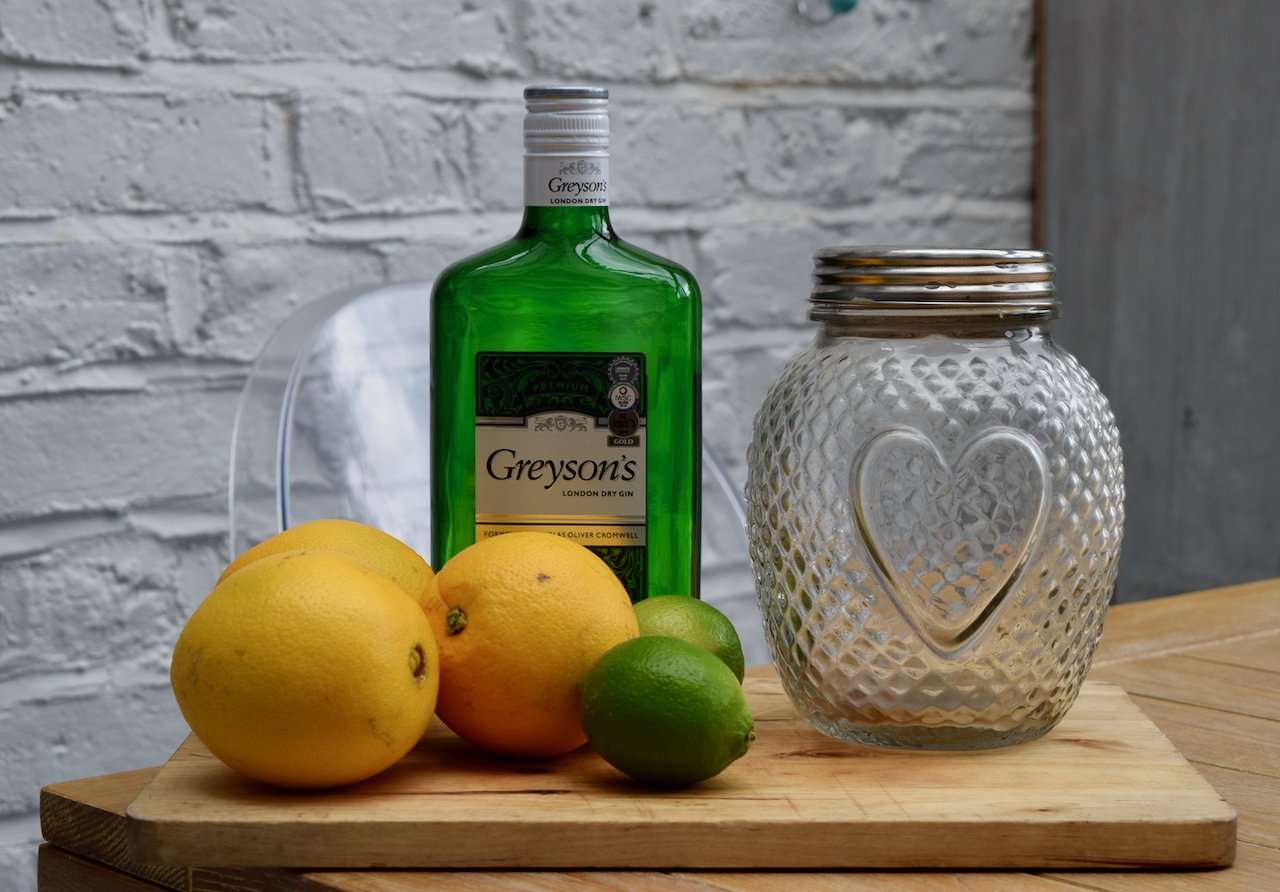 Homemade Orange and Lime Gin recipe from Lucy Loves Food Blog