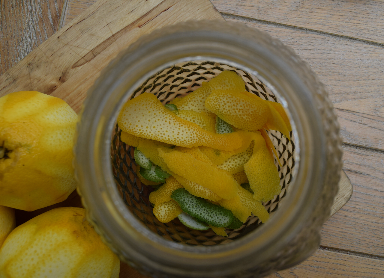 Homemade Orange and Lime Gin recipe from Lucy Loves Food Blog