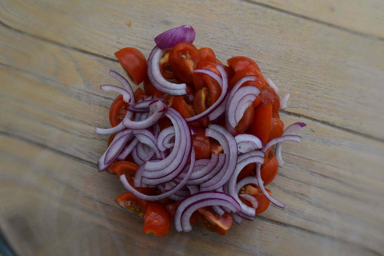 Warm Halloumi and Lentil Salad recipe from Lucy Loves Food Blog