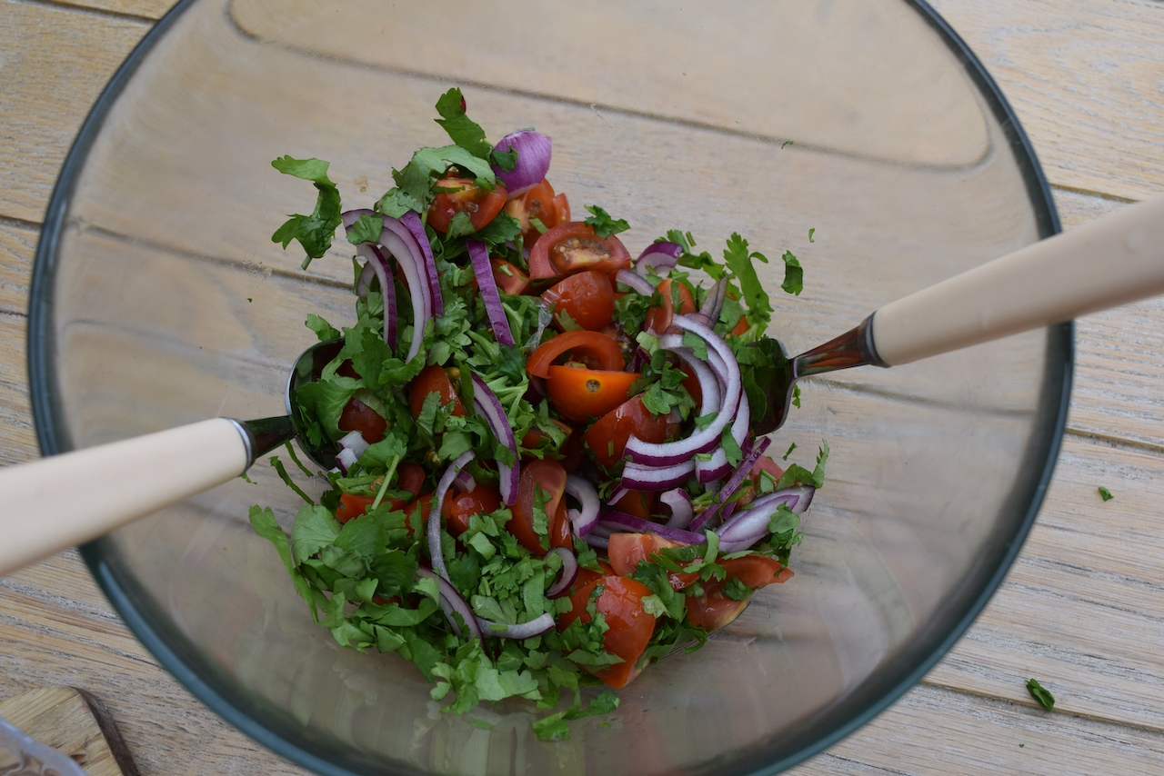 Warm Halloumi and Lentil Salad recipe from Lucy Loves Food Blog