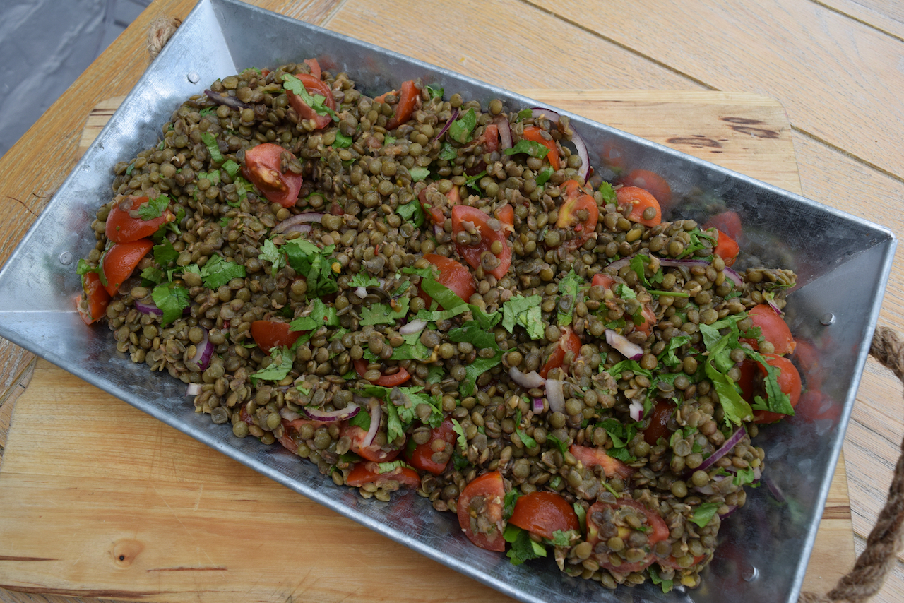 Warm Halloumi and Lentil Salad recipe from Lucy Loves Food Blog