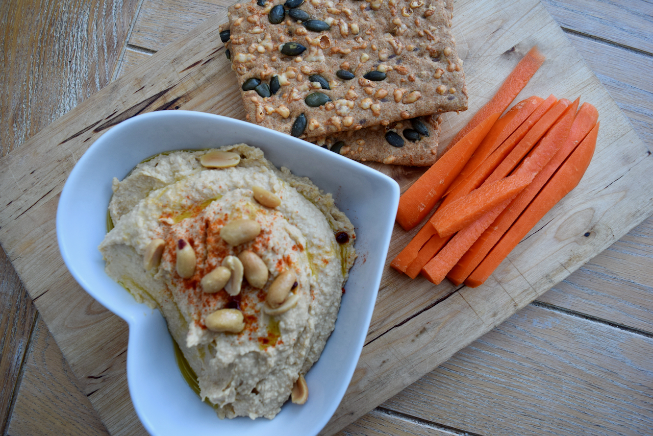 Peanut Butter Houmous recipe from Lucy Loves Food Blog