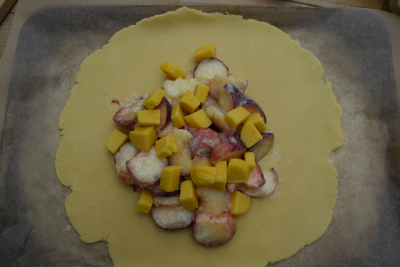 Peach and Almond Galette recipe from Lucy Loves Food Blog