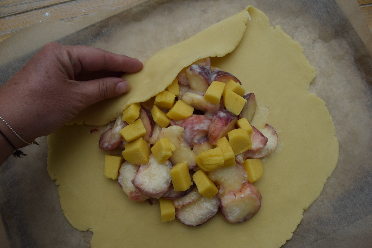 Peach and Almond Galette recipe from Lucy Loves Food Blog