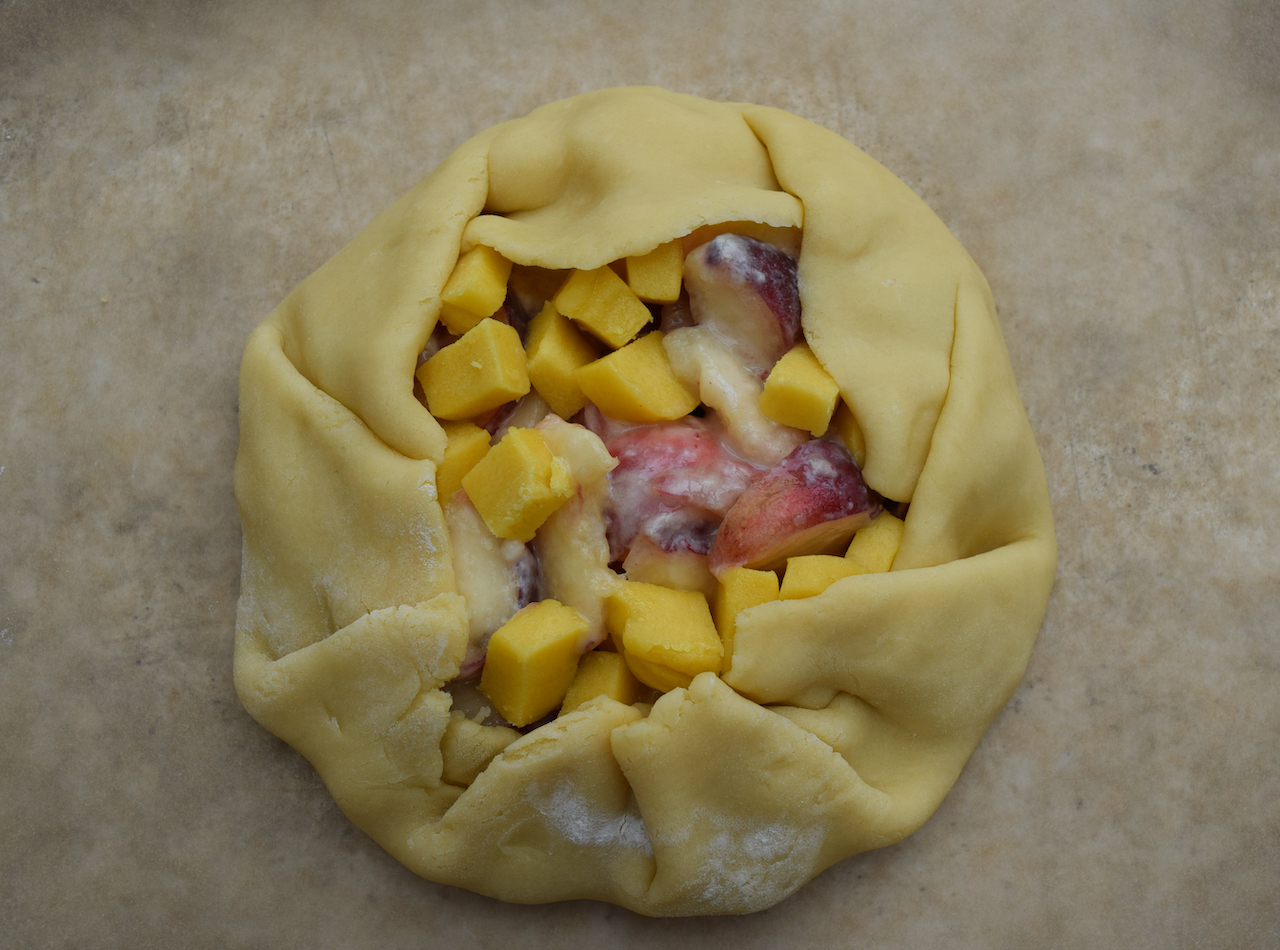 Peach and Almond Galette recipe from Lucy Loves Food Blog