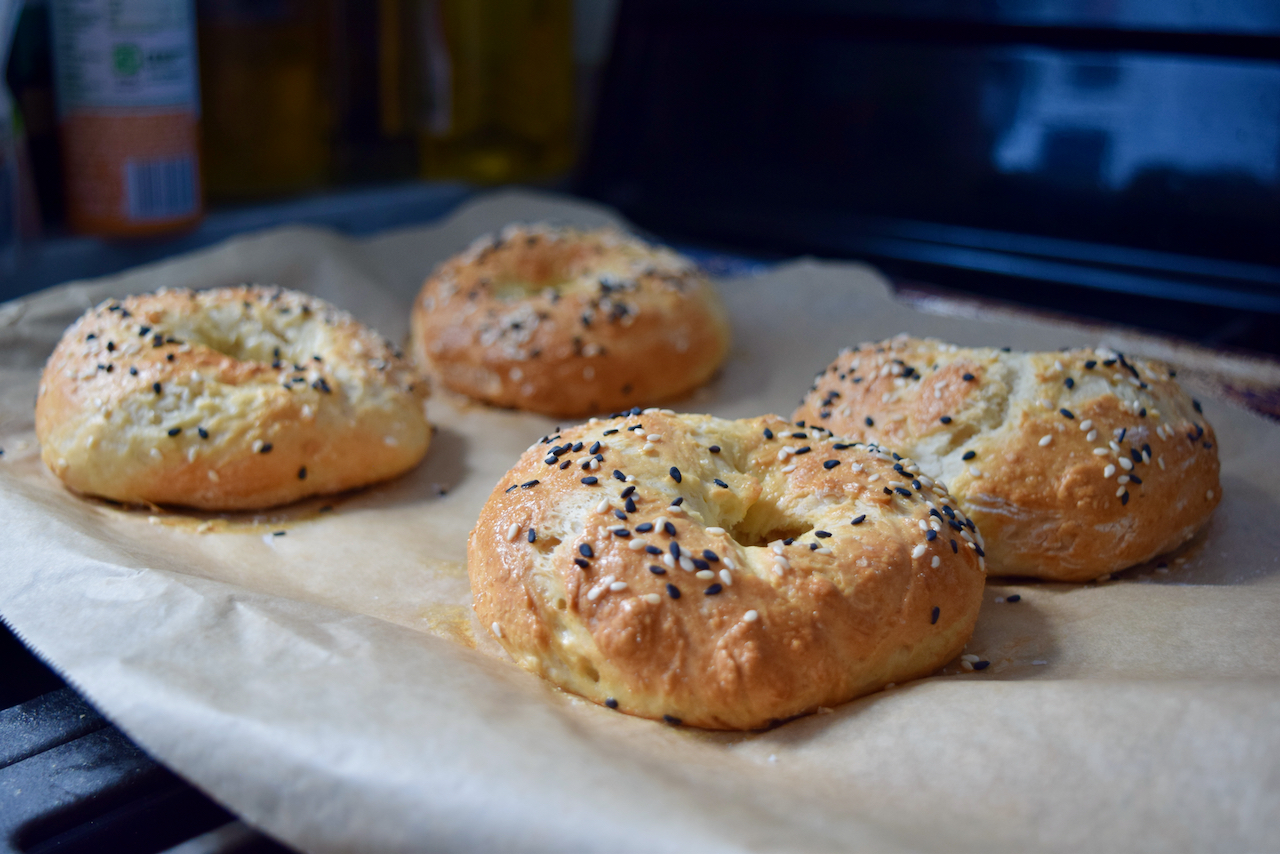 Two Ingredient Bagels recipe from Lucy Loves Food Blog