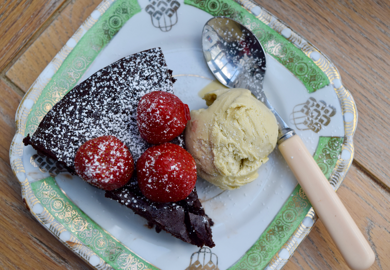 Rich Flourless Chocolate Cake recipe from Lucy Loves Food Blog