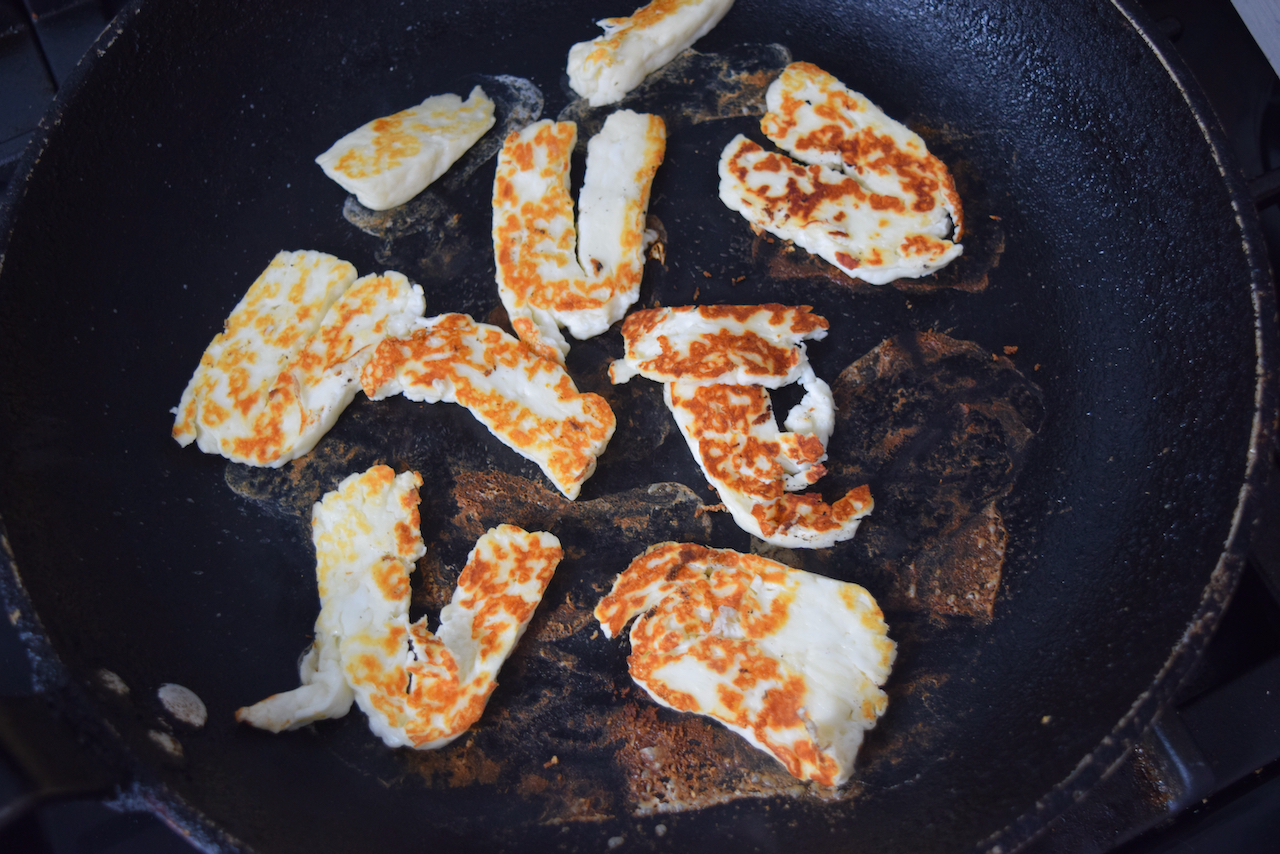 Watermelon, Halloumi and Mint Salad recipe from Lucy Loves Food Blog