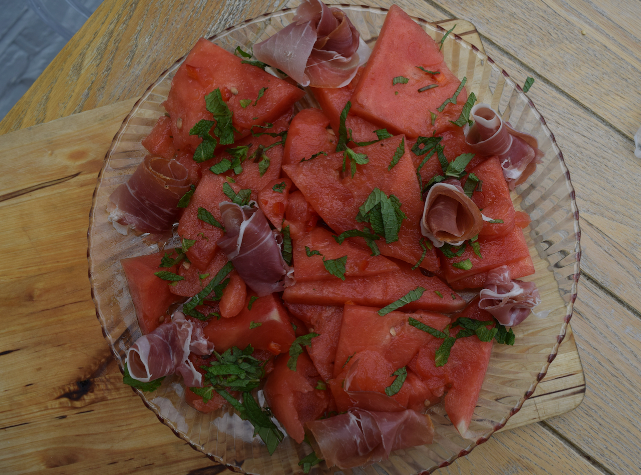 Watermelon, Halloumi and Mint Salad recipe from Lucy Loves Food Blog