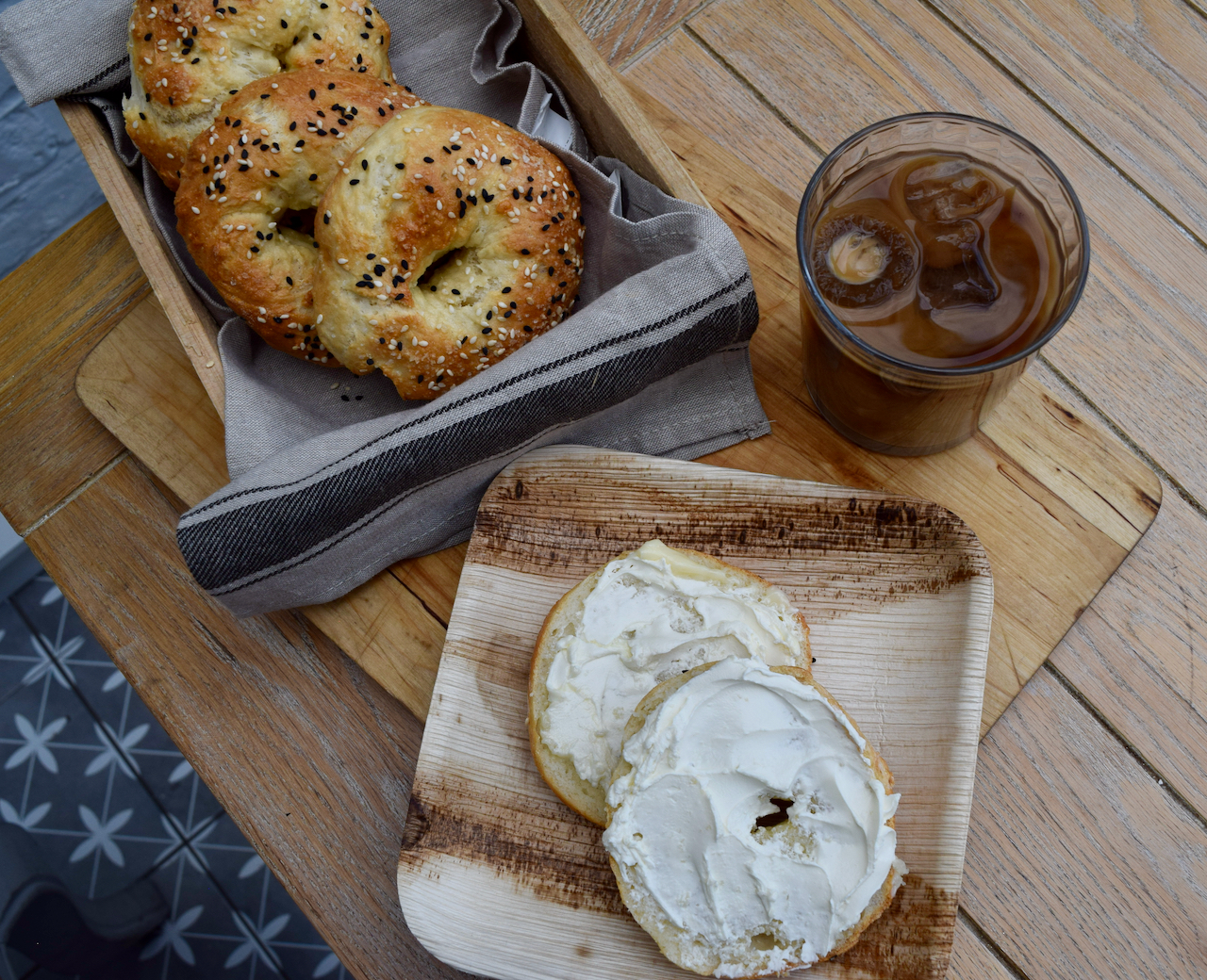 Two Ingredient Bagels recipe from Lucy Loves Food Blog