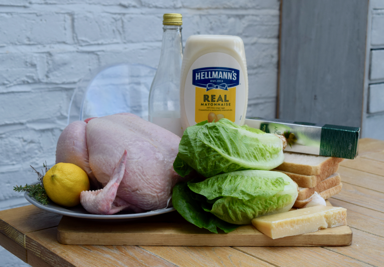 Roast Chicken Caesar Salad recipe from Lucy Loves Food Blog