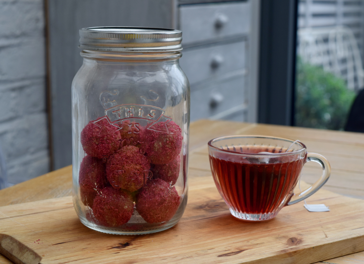 Raspberry and Coconut Balls recipe from Lucy Loves Food Blog