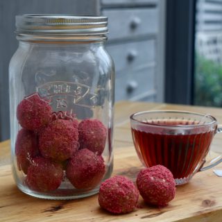 Raspberry and Coconut Balls recipe from Lucy Loves Food Blog