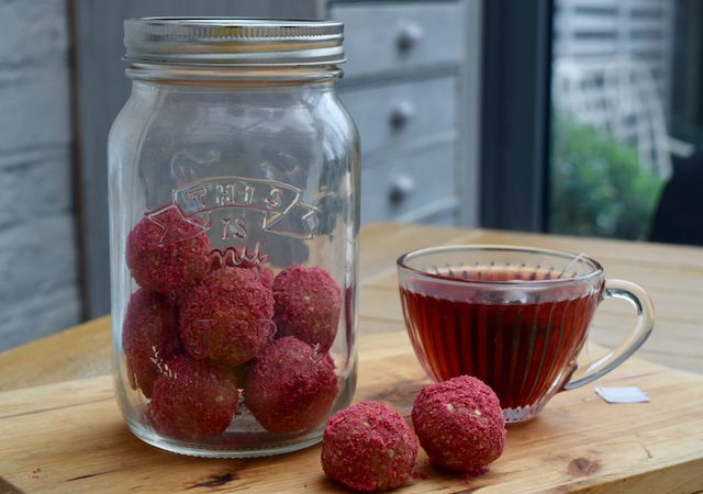 Raspberry and Coconut Balls recipe from Lucy Loves Food Blog
