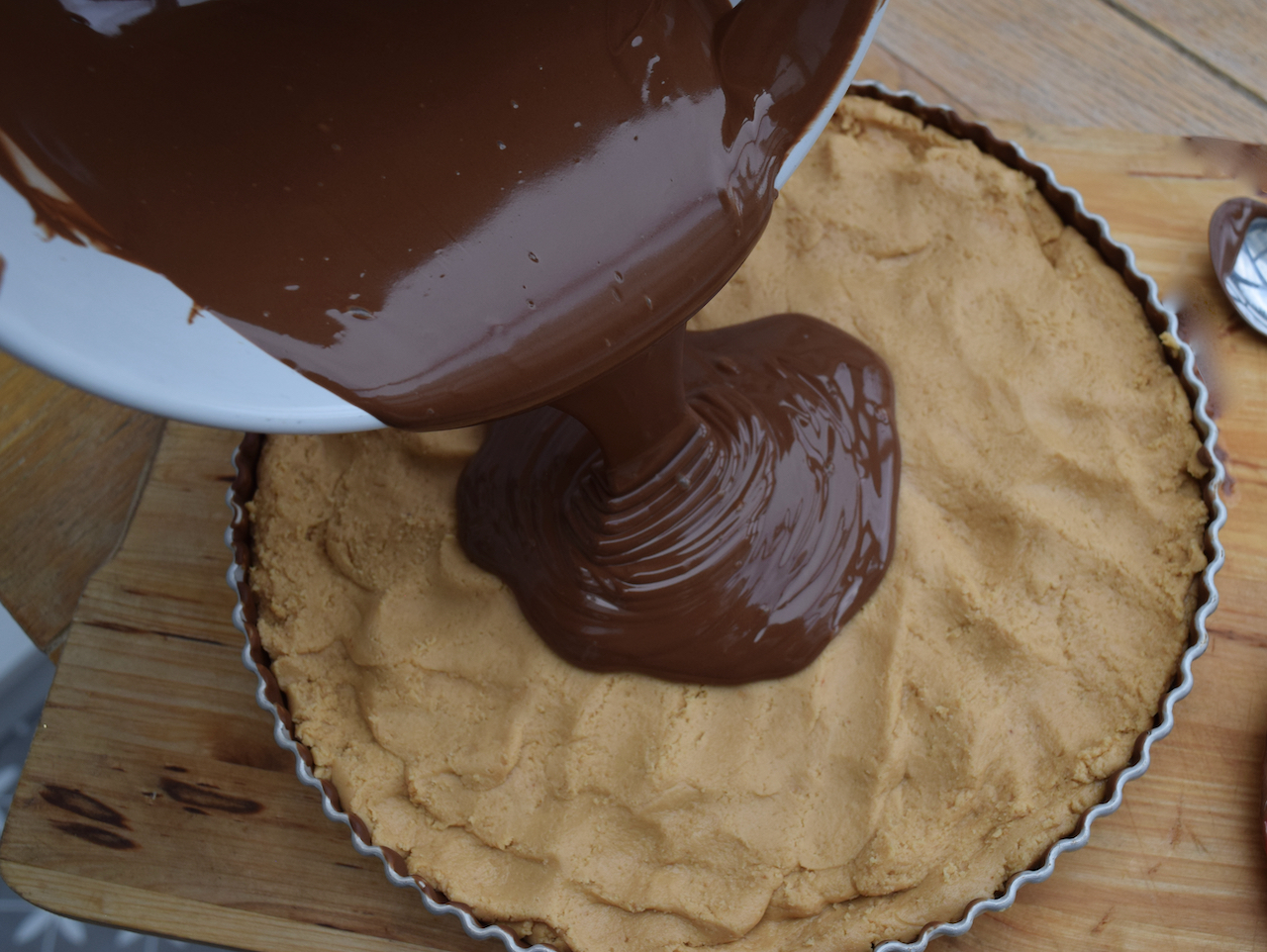 Giant Peanut Butter Cup recipe from Lucy Loves Food Blog