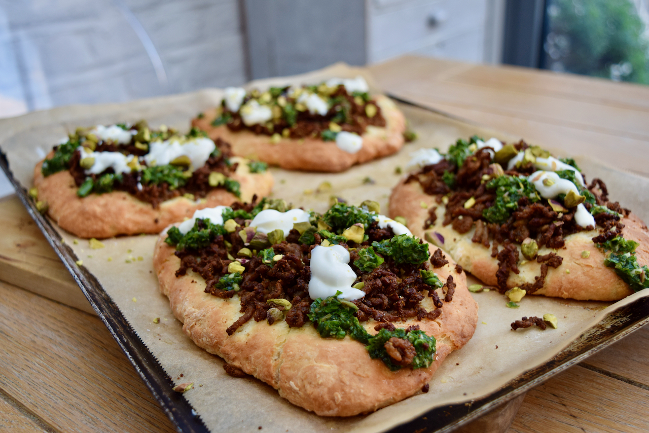 Quick Spiced Lamb Flatbreads recipe from Lucy Loves Food Blog