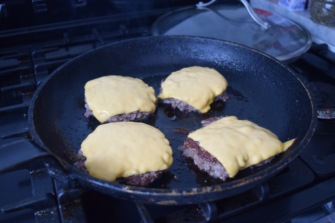 Double Cheese Smash Burgers recipe from Lucy Loves Food Blog