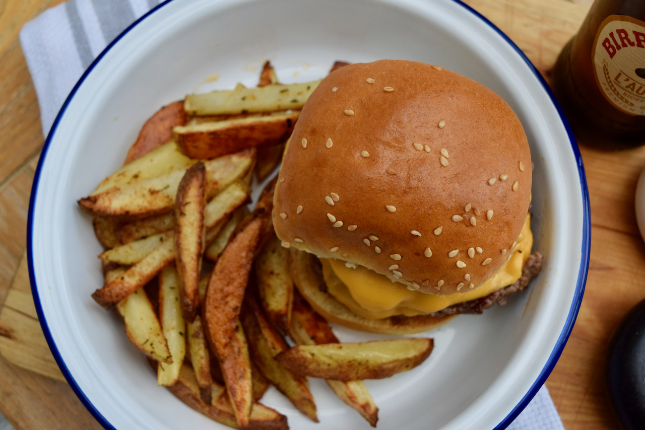 Double Cheese Smash Burgers recipe from Lucy Loves Food Blog