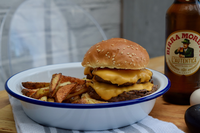 Double Cheese Smash Burgers recipe from Lucy Loves Food Blog
