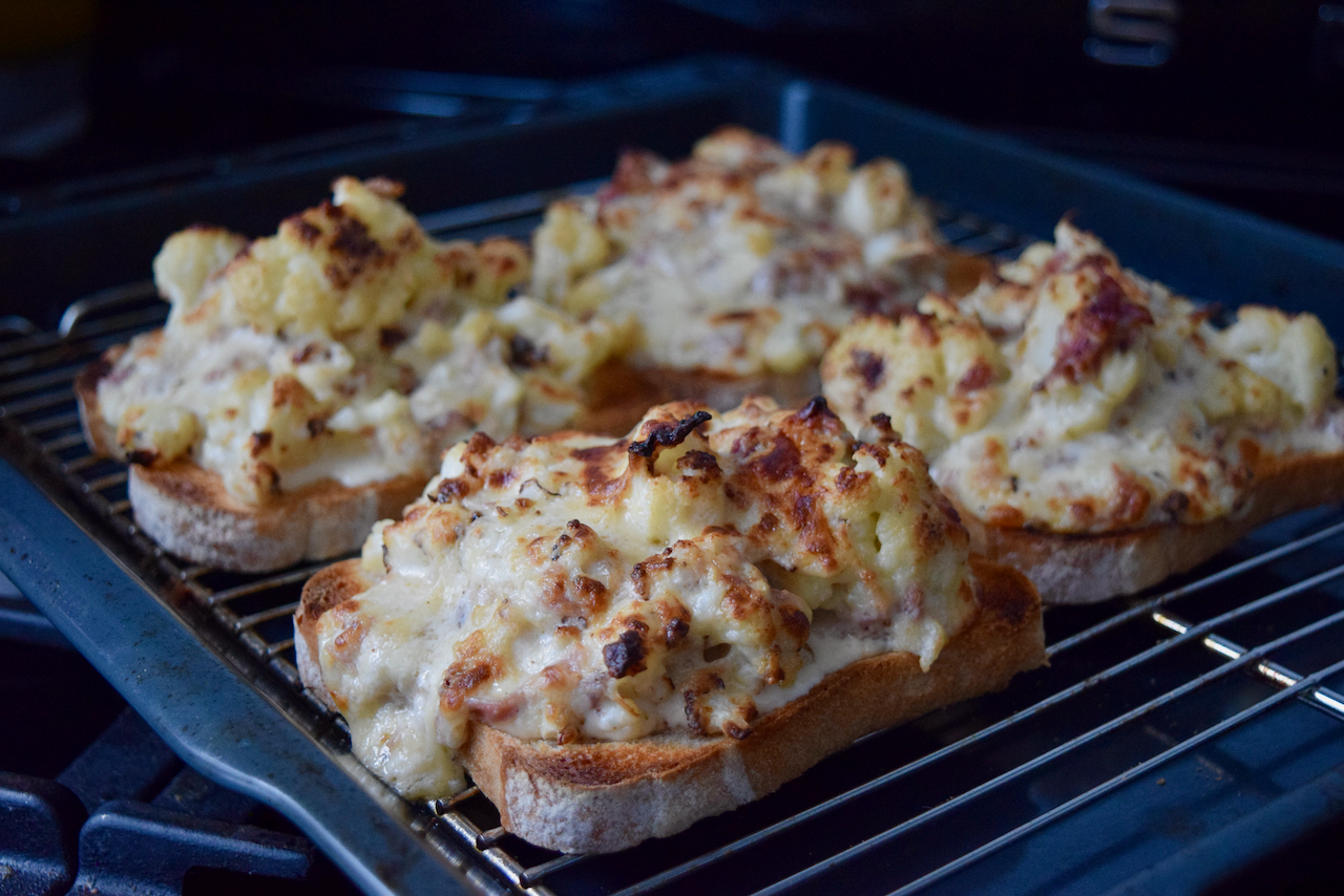 Cauliflower Cheese Toasts recipe from Lucy Loves Food Blog