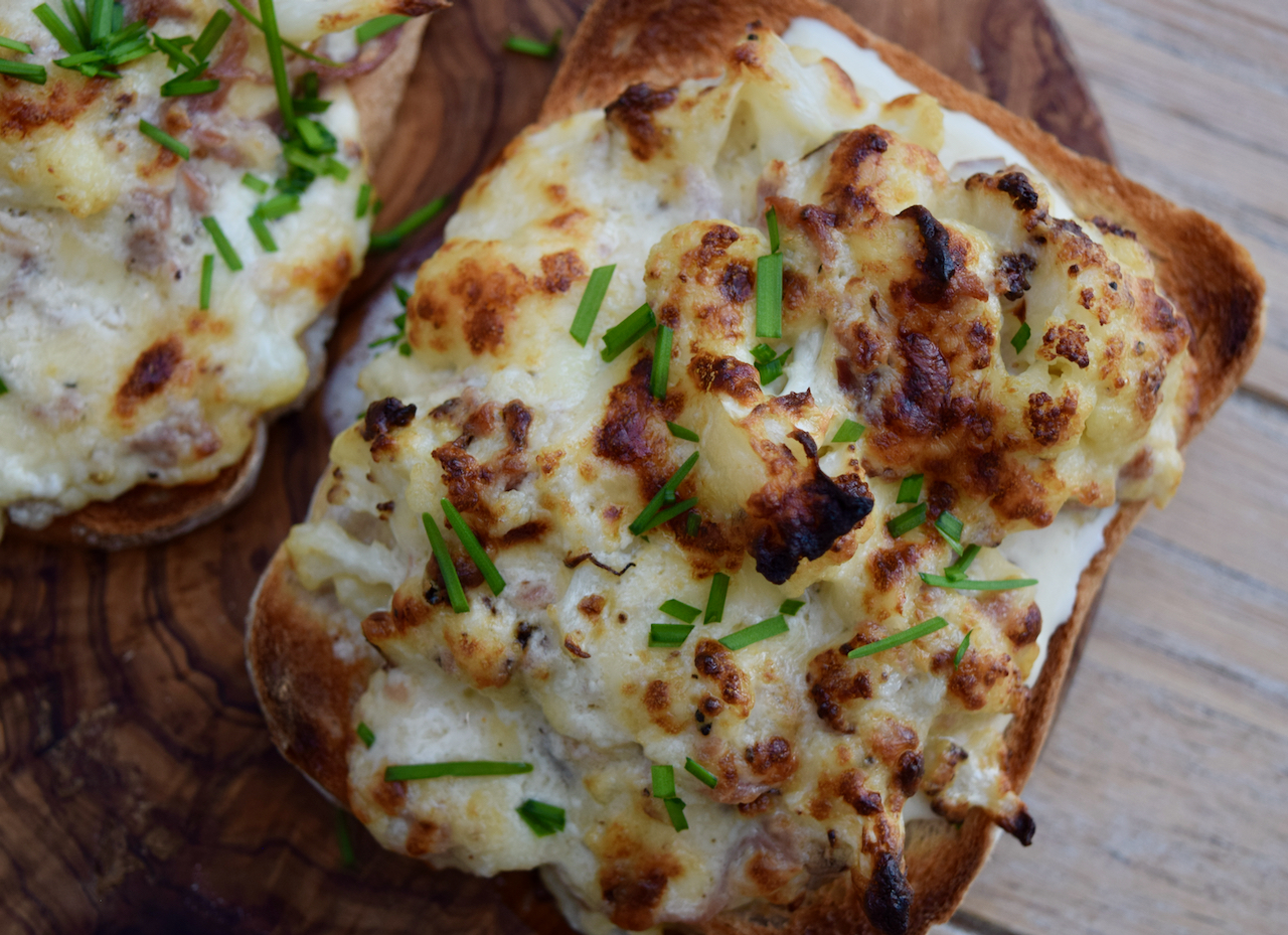 Cauliflower Cheese Toasts recipe from Lucy Loves Food Blog