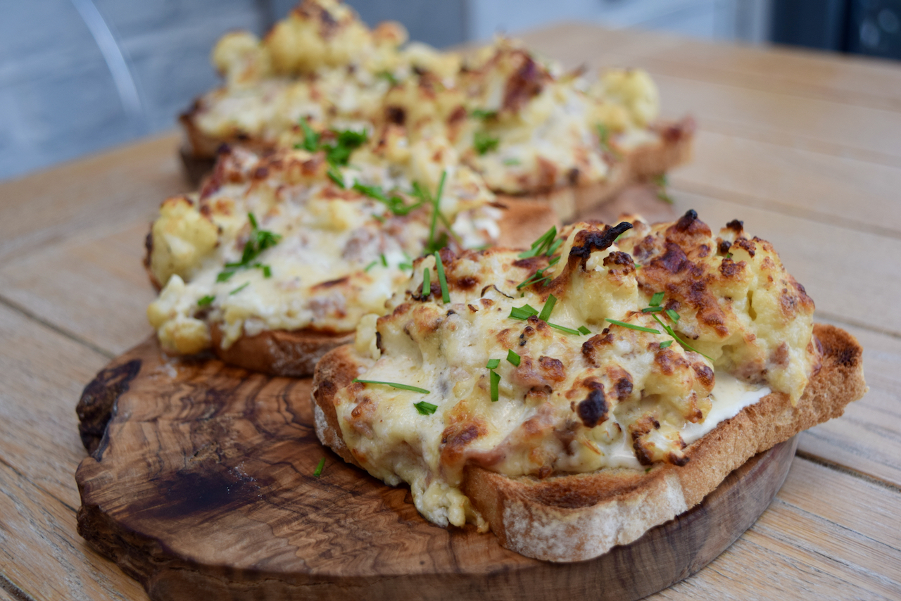 Cauliflower Cheese Toasts recipe from Lucy Loves Food Blog