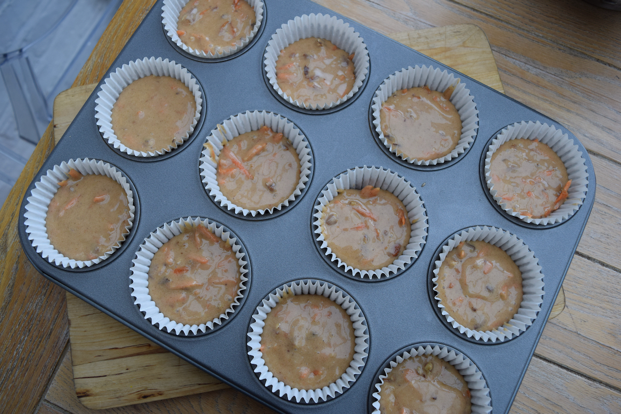 Carrot Cake Cupcakes recipe from Lucy Loves Food Blog