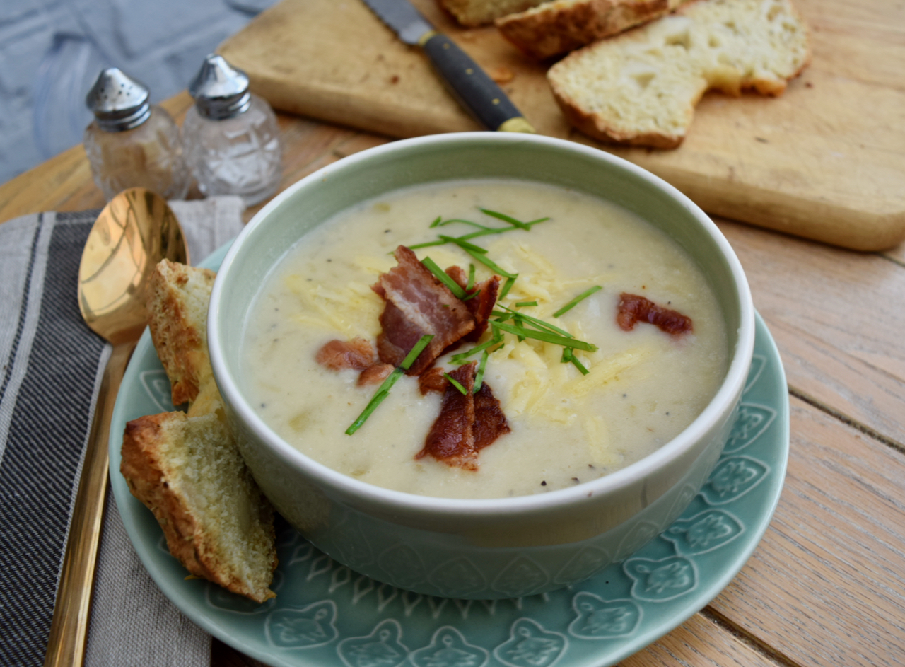 Loaded Potato Soup recipe from Lucy Loves Food Blog