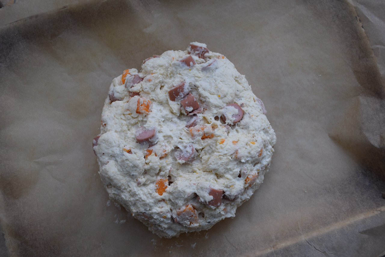 Hot Dog Soda Bread recipe from Lucy Loves Food Blog