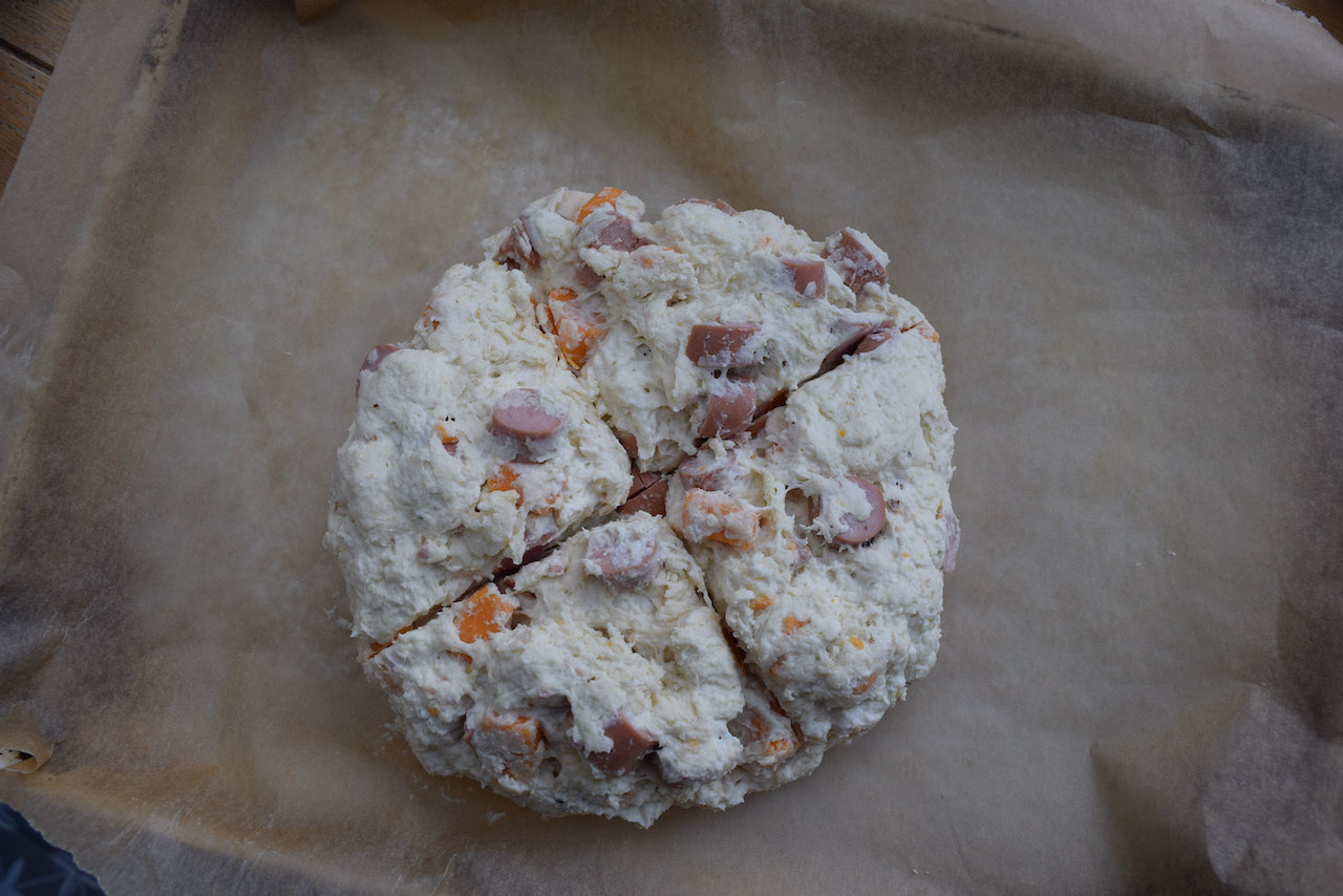 Hot Dog Soda Bread recipe from Lucy Loves Food Blog