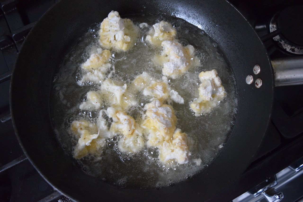 Korean Fried Cauliflower recipe from Lucy Loves Food Blog