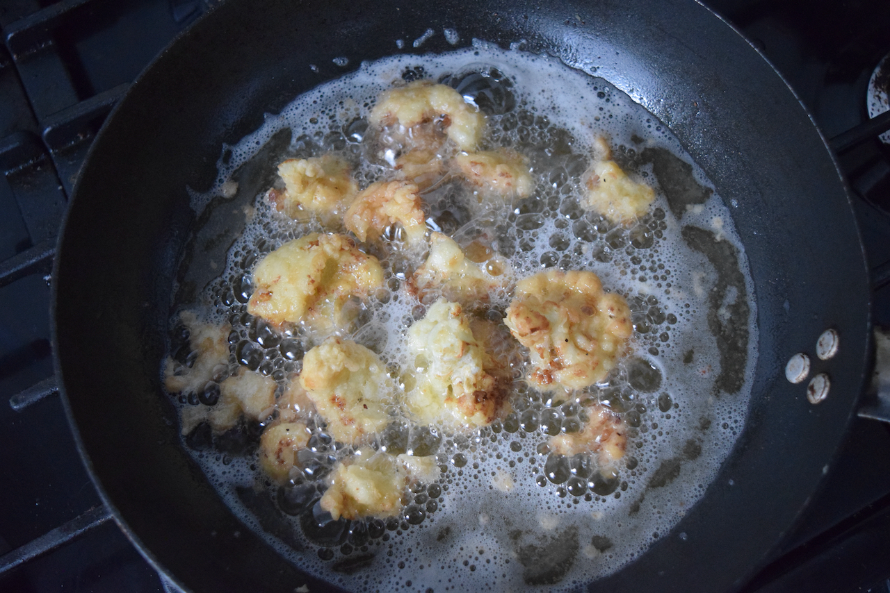 Korean Fried Cauliflower recipe from Lucy Loves Food Blog