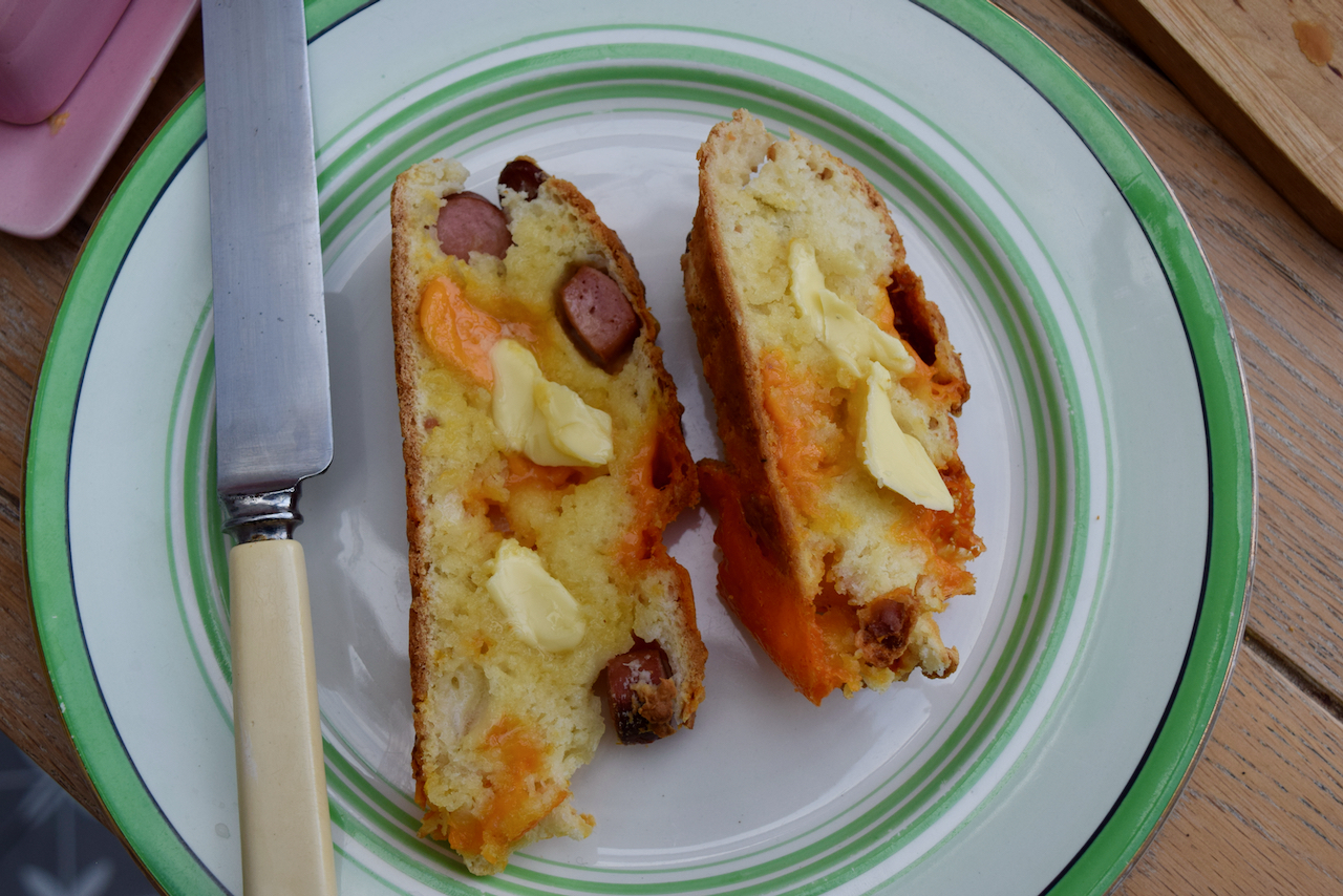 Hot Dog Soda Bread recipe from Lucy Loves Food Blog