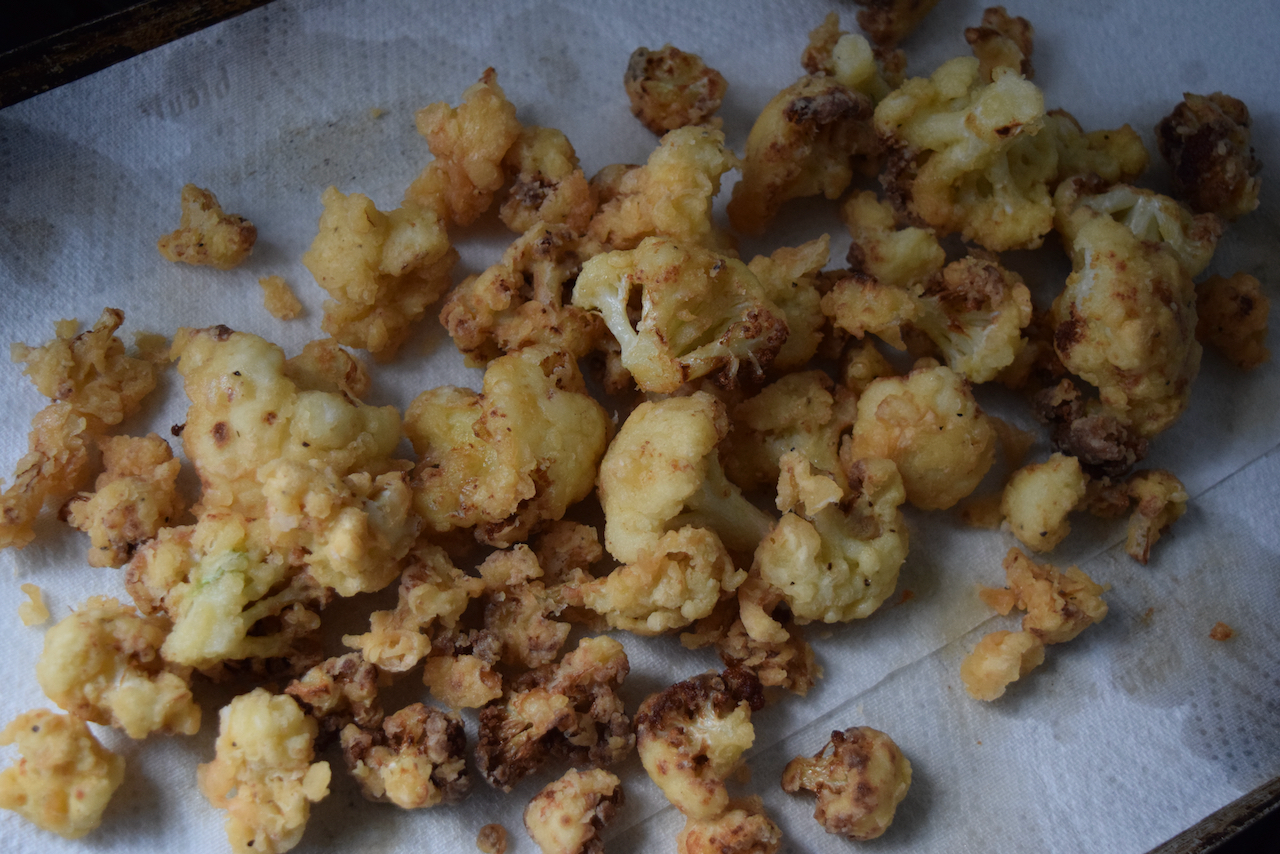 Korean Fried Cauliflower recipe from Lucy Loves Food Blog