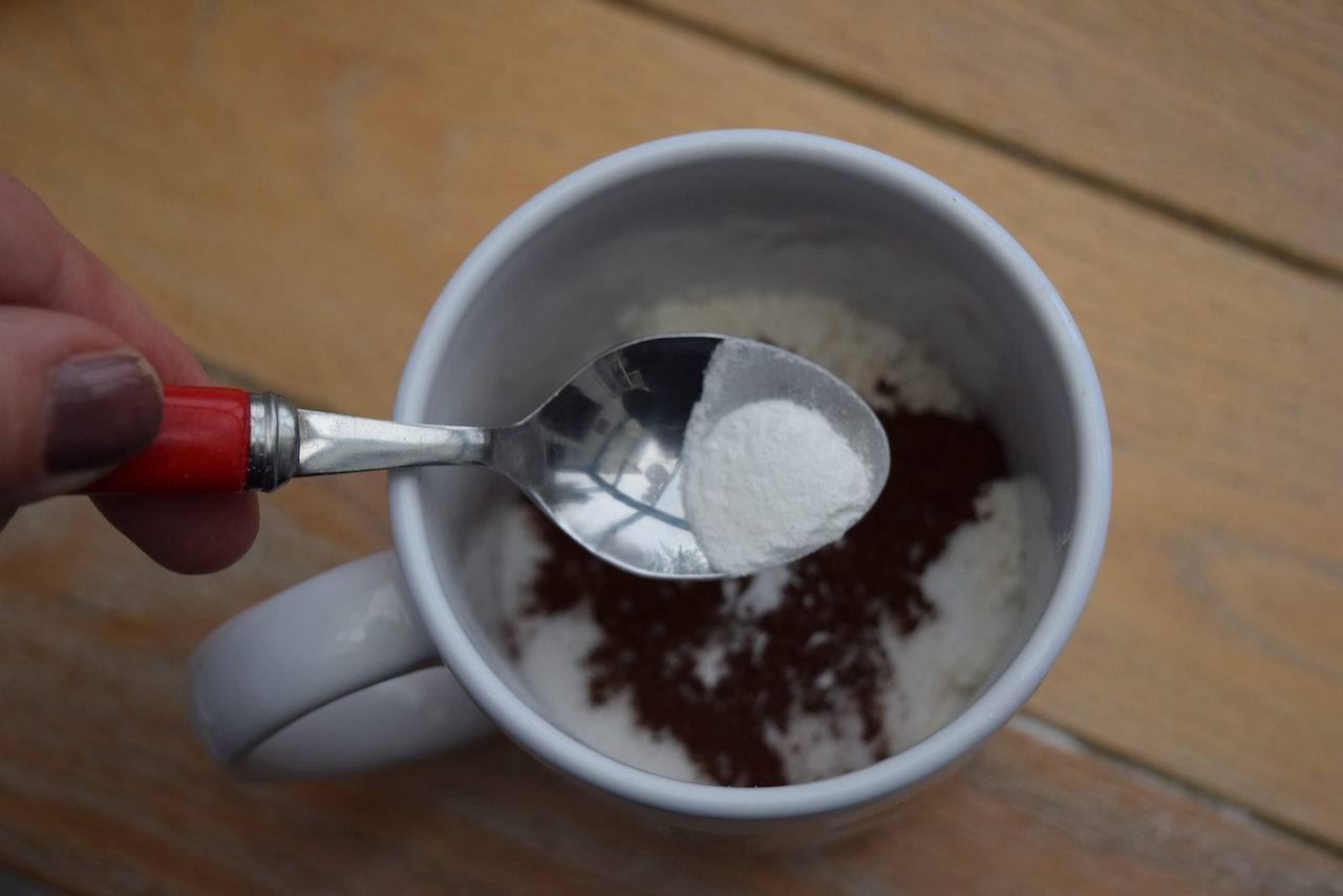 Red Velvet Mug Cake recipe from Lucy Loves Food Blog