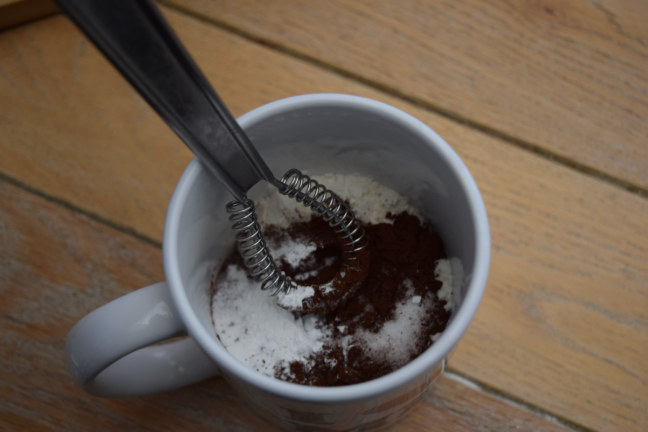 Red Velvet Mug Cake recipe from Lucy Loves Food Blog