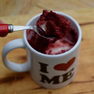 Red Velvet Mug Cake recipe from Lucy Loves Food Blog