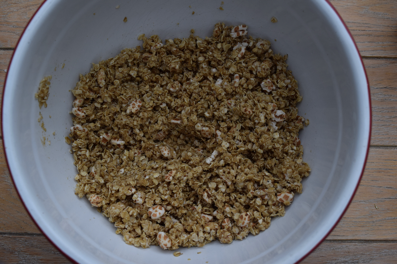 Homemade Strawberry Oat Crisp recipe from Lucy Loves Food Blog