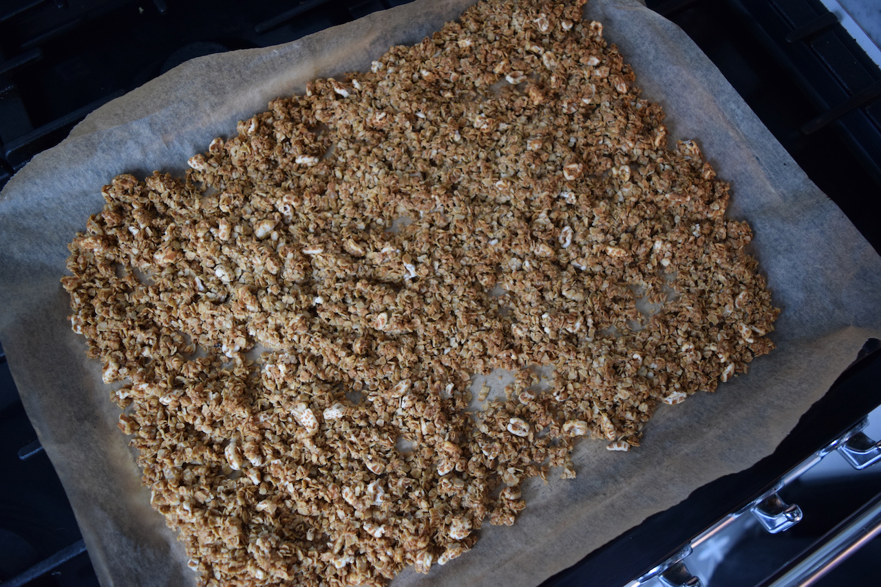 Homemade Strawberry Oat Crisp recipe from Lucy Loves Food Blog