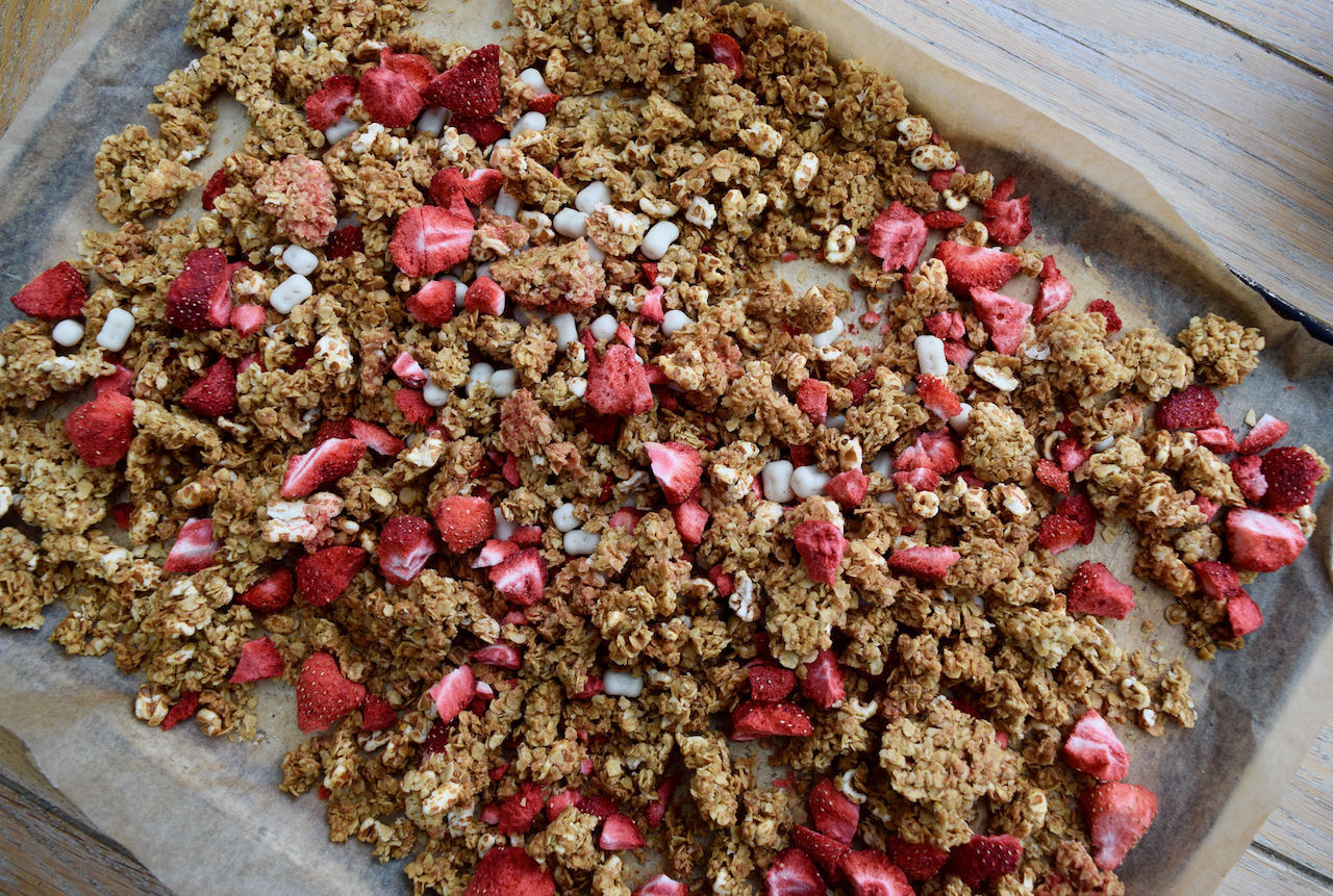 Homemade Strawberry Oat Crisp recipe from Lucy Loves Food Blog